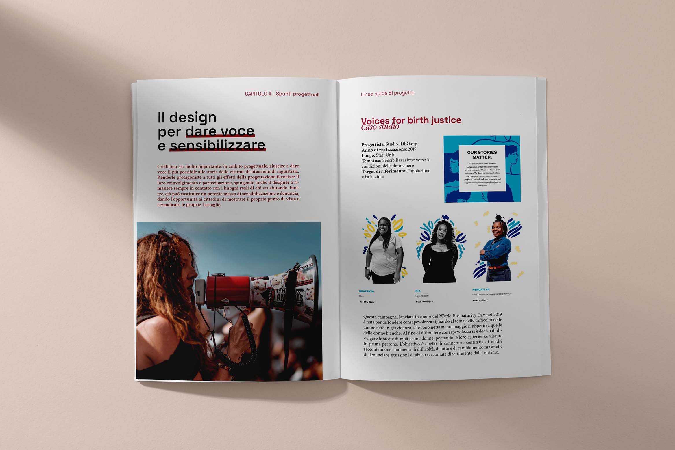 Mockup dell'interno del libro El Raval, un barrio de contrastes