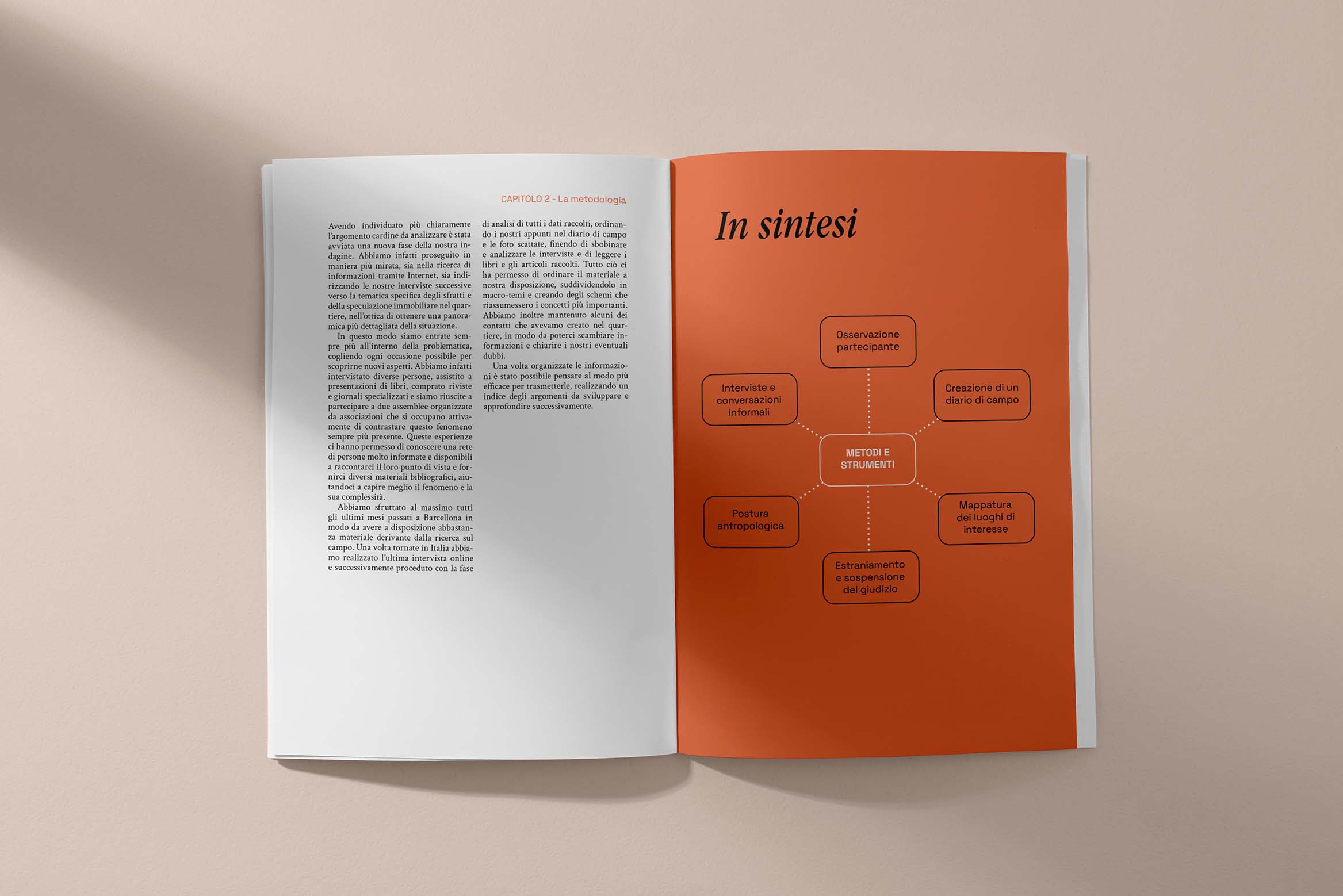 Mockup dell'interno del libro El Raval, un barrio de contrastes